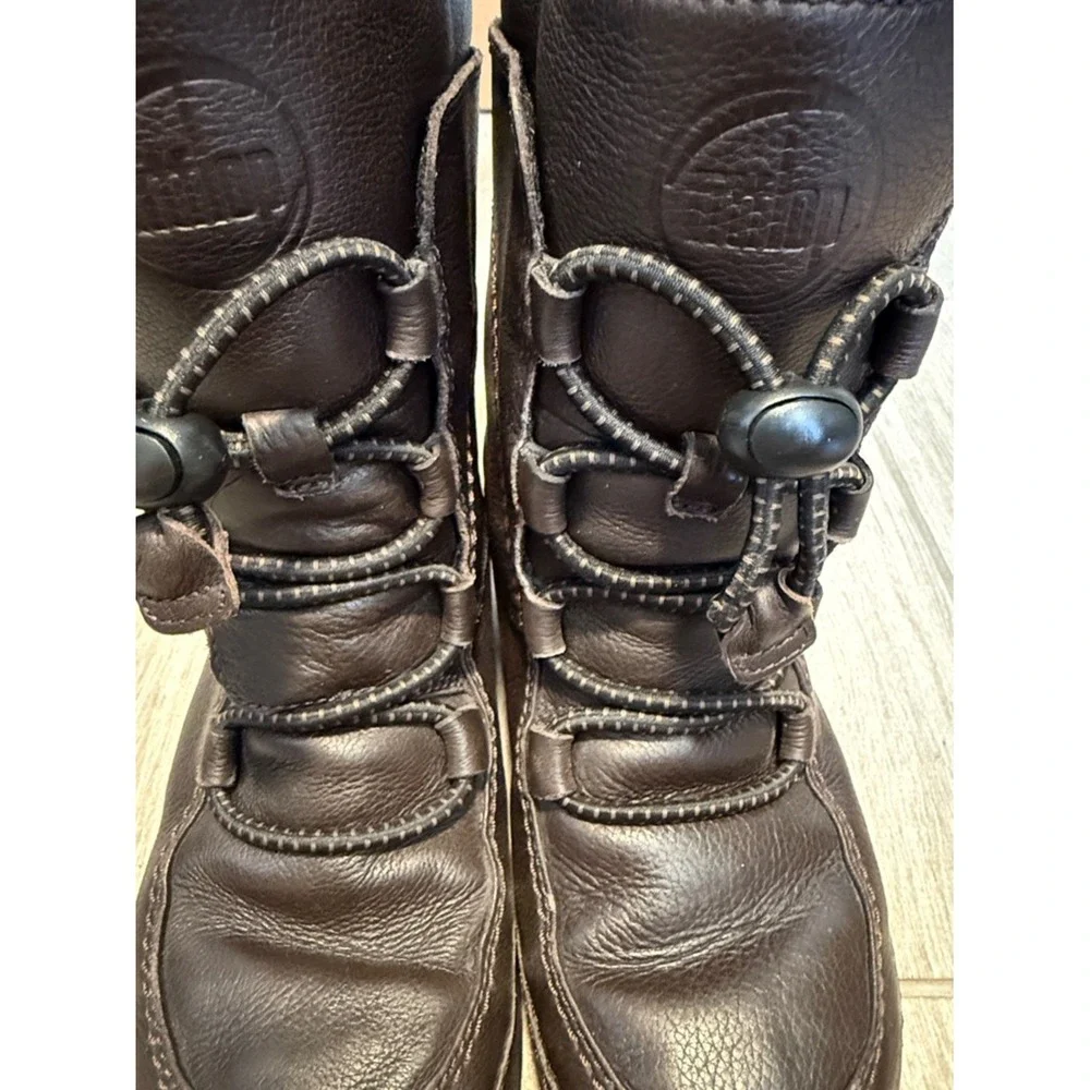 FitFlop Mukluk Leather Shearling Lined Winter Boots Brown Womens‎ 6